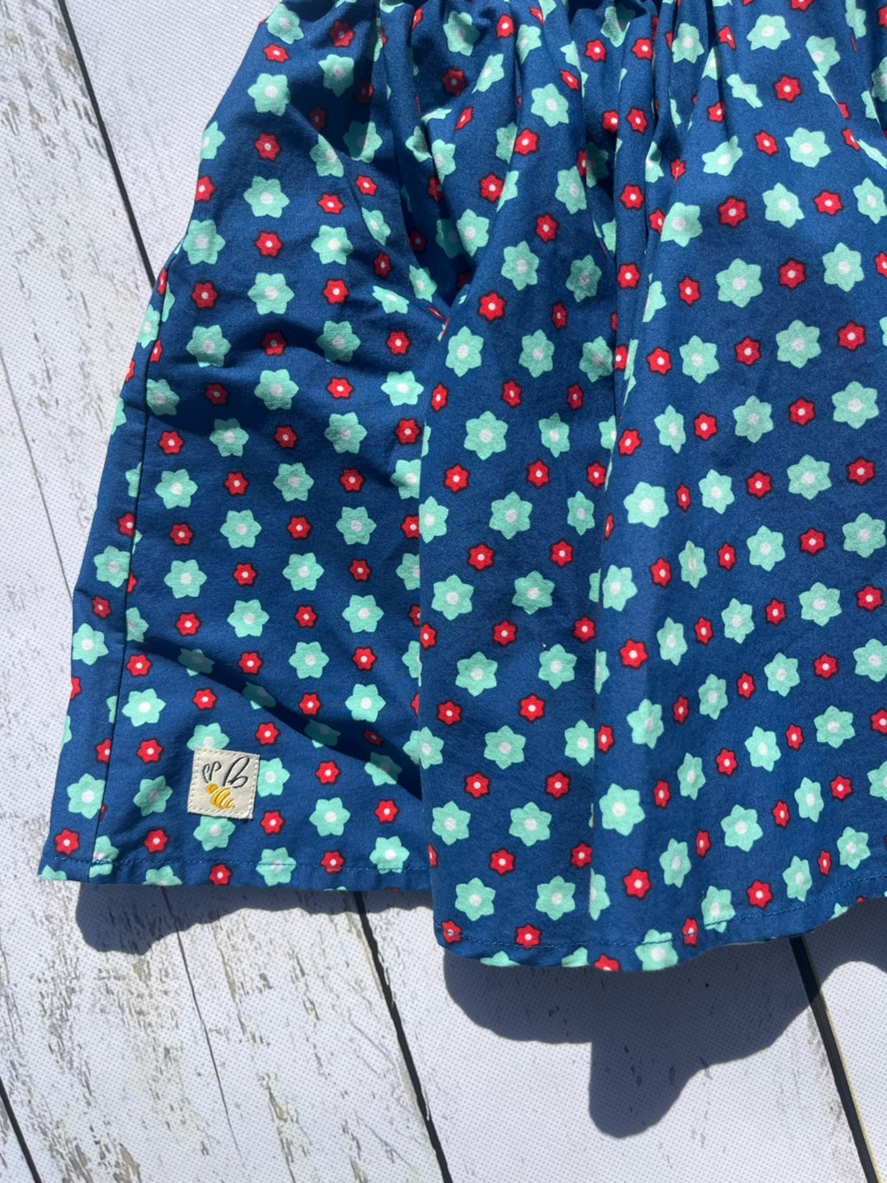 Wildflowers 4 Sleeveless Dress with Red Trim - Picture 2 of 7